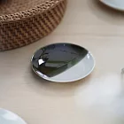 【日本cobono】職人匠釉 濃淡兩色 窯燒淺盤10cm ‧ 橄欖綠