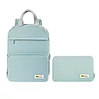 【EZlife】輕巧大容量折疊手提雙肩旅行背包 綠色