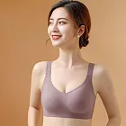 【KISSDIAMOND】無痕減壓高穩定無鋼圈內衣(KDW-8393) L 藕紫/灰