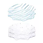 【日本Bisque】精美花邊 派對餐盤 4入組 (粉2p+藍2p)