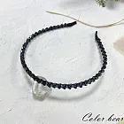 【卡樂熊】韓版水晶閃耀繞線造型髮箍(五色)- 藍色