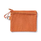 【MUJI 無印良品】聚酯纖維雙拉鍊袋S.橘
