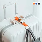 【E.dot】多用途行李箱背包金屬掛勾綁帶 (掛帽/掛外套/掛提袋)  橘色