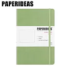 PAPERIDEAS A5子彈筆記本 頁碼硬面綁帶筆記本 與成功有約的子彈筆記術 牛油果綠