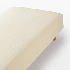 【MUJI 無印良品】萊賽爾混二重紗織床包/D 雙人/淺米