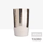 【鈦工坊TiKOBO】純鈦雙層真空 蛋形杯_480ml/馬克杯/水杯 _山岩灰