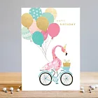 【LOUISE TILER】Flamingo Bike 生日卡 #FA002