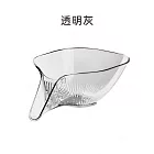 【Cap】洗菜瀝水盆(洗菜籃/瀝水籃/水果籃) 透明灰