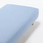 【MUJI 無印良品】涼感伸縮床包/SS-S/藍色