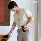 【AMIEE】韓國歐爸簡約休閒上衣(男裝/KDTY-822) M 卡其