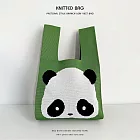 【JP生活館 】韓國小眾設計針織編織個性百搭手提包 綠色熊?臉