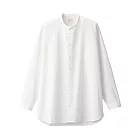 【MUJI 無印良品】有機棉手工織布中長版襯衫 XXS-XS 白色