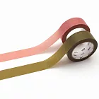 【日本mt和紙膠帶】upcycle 傳統素色系列2入組 ‧ 玫瑰粉x鶯色