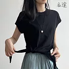 【衣途】設計感休閒短袖T恤(KDTY-B701) 無 黑色