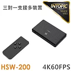 INTOPIC 廣鼎 HDMI 4K60Hz 三對一切換器-HSW-200(附紅外線遙控器)