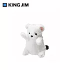 【KING JIM】POUZOO 迷你卡袋零錢包  白鼬