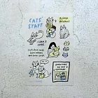 【小犬工作室】Cats’ Staff 感壓貼紙(一組兩張)