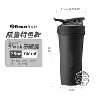 【Blender Bottle】卓越搖搖杯〈Sleek不鏽鋼〉25oz『美國官方授權』 幻影黑