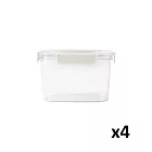 【MUJI 無印良品】附扣透明保存容器/1.94L(4入)