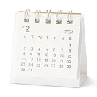 【MUJI 無印良品】蔗渣紙桌上型月曆/迷你/2024年12月~2025年12月/白桌上型.白.約60x60mm