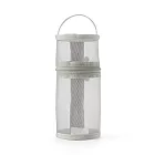 【MUJI 無印良品】尼龍網眼縱橫兩用筆袋/灰.約直徑75x高177mm