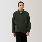 【MUJI 無印良品】男再生刷毛套衫 S 卡其綠