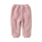 【MUJI 無印良品】幼兒高腰絨毛刷毛休閒褲 80 煙燻粉