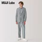 【MUJI 無印良品】MUJI Labo男喀什米爾混打褶褲 XL 淺灰