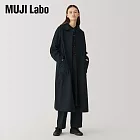 【MUJI 無印良品】MUJI Labo女羊毛混長大衣 S 暗藍