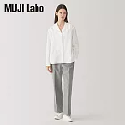 【MUJI 無印良品】MUJI Labo女蠶絲混開領襯衫 S 白色