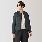 【MUJI 無印良品】女可水洗鋪棉運動外套 S 黑色