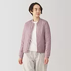 【MUJI 無印良品】女可水洗鋪棉運動外套 S 煙燻粉