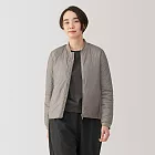 【MUJI 無印良品】女可水洗鋪棉運動外套 S 摩卡棕