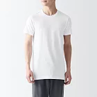 【MUJI 無印良品】男棉質無側縫圓領短袖T恤/2入 L 白色