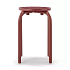 【MUJI 無印良品】鋼製可堆疊椅凳 暗紅