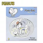 【日本正版授權】史努比 貼紙包 日本製 手帳貼/貼紙 糊塗塌客/奧拉夫/Snoopy/PEANUTS - 藍色款