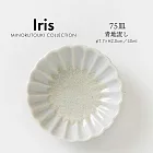 【日本Minoru】Iris釉燒花形 陶瓷小皿7.7cm ‧ 青地