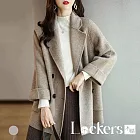 【Lockers 木櫃】秋冬寬鬆毛呢外套 L113121203 M 卡其色