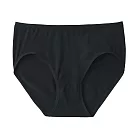 【MUJI 無印良品】女柔滑中腰內褲 L 黑色