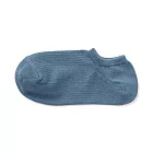 【MUJI 無印良品】女棉混淺口直角襪23-25cm 仿古藍