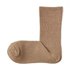 【MUJI 無印良品】女足口柔軟錐形襪23-25cm 駝色