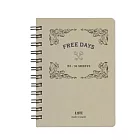 LIFE FREE DAYS B7 方眼筆記本  灰