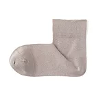 【MUJI 無印良品】女足口柔軟舒適莫代爾混輕薄直角短襪23-25cm 淡棕