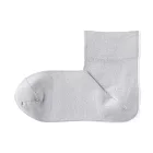 【MUJI 無印良品】女足口柔軟舒適莫代爾混輕薄直角短襪23-25cm 灰銀