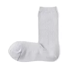 【MUJI 無印良品】女清爽舒適棉質直角襪23-25cm  淺灰