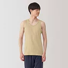 【MUJI 無印良品】男清爽舒適棉質坦克背心 M 米色
