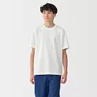 【MUJI 無印良品】男天竺圓領短袖T恤 S 白色