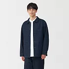 【MUJI 無印良品】男吉貝木棉混丹寧外套 M 暗藍