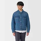【MUJI 無印良品】男吉貝木棉混丹寧外套 M 藍色