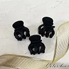 【卡樂熊】基本磨砂鏤空3入組造型髮夾/抓夾(三色)- 經典黑色